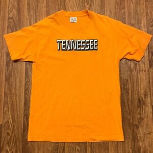 Vintage Tennessee Vols Shirt Men Medium Orange Short Sleeve Cotton